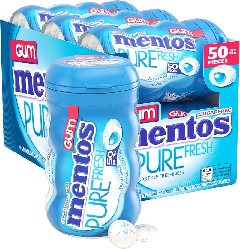 Mentos Pure Fresh Sugar-Free Chewing Gum - Fresh Mint - Image 1
